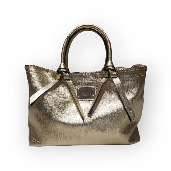 Victorias Secret Metallic Gold Handbag Shoulder Bag Purse - Picture 6 of 6